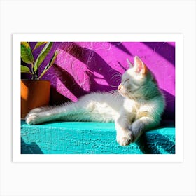 Lazy Cat Art Print