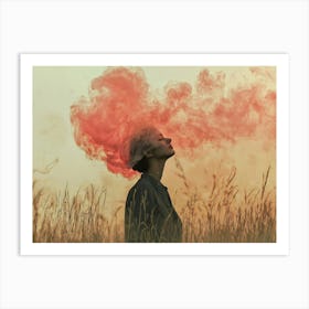 Woman In The Field Art Print