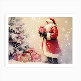 Christmas Santa Art Print