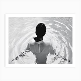 Woman In Water Art Print