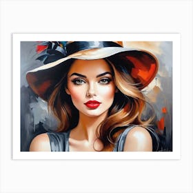 Woman in a Hat 3 Art Print