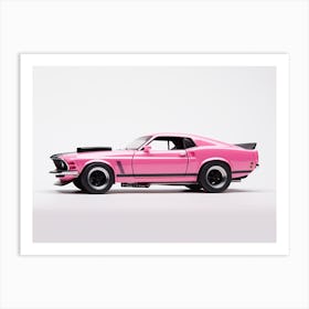 Toy Car 69 Mustang Boss 302 Pink Art Print
