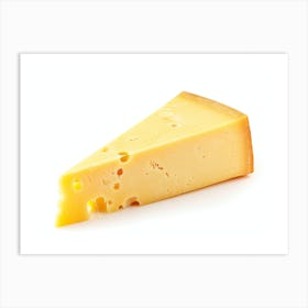 Cheese On A White Background 4 Art Print