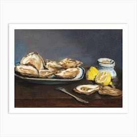 Oysters And Lemons 1 Art Print