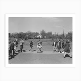 Schoolchildren Jumping Rope, San Augustine, Texas By Russell Lee Art Print