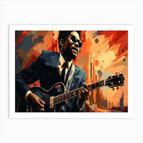 Man With A Guitar 8 Art Print