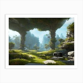 Landscape In A Video Game Art Print