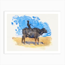 Boy On Water Buffalo From Scrapbook, John Singer Sargent Art Print