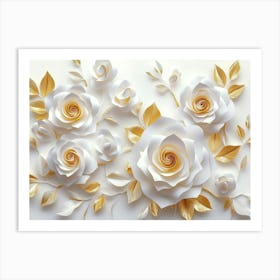 Paper Roses 10 Art Print