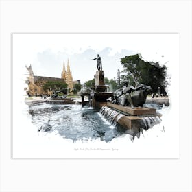 Hyde Park, City Centre & Haymarket, Sydney Art Print