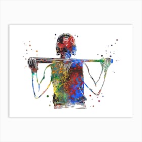 Girl Softball Player 1 Art Print