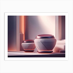 Vases On A Table Art Print