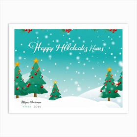 Happy Holidays Art Print