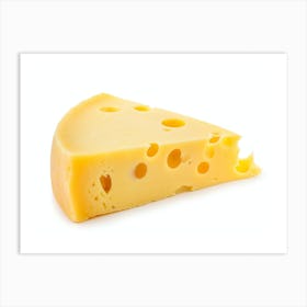 Cheese On A White Background 5 Art Print