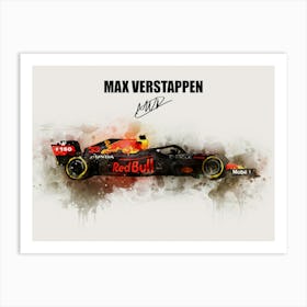 Max Verstappen Red Bull Art Print