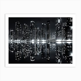 Cityscape At Night 6 Art Print