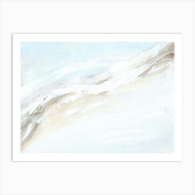 Drift - Abstract Coastal Beach Ocean Waves Landscape Painting Art Print