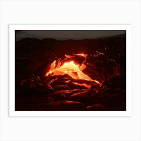 Glowing lava Art Print