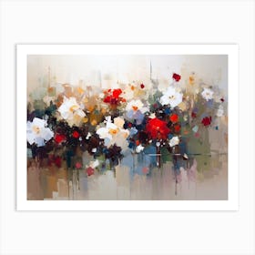 Abstract Flowers Painting Art Print