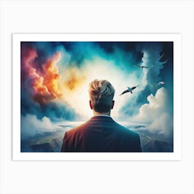 Man In The Sky Art Print