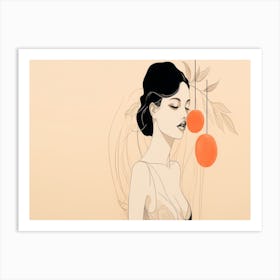 Woman With Oranges Art Print