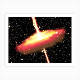 Quasar and galaxies Art Print