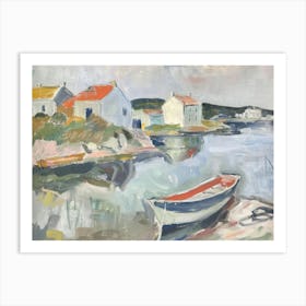 Maritime Marvel Painting Inspired By Paul Cezanne Art Print