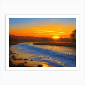 Sunset River 1 Art Print