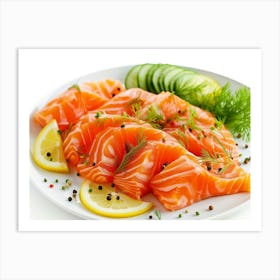 Salmon On A Plate 2 Art Print