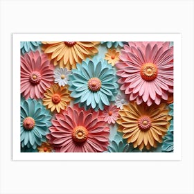 Paper Flower Wall Art 2 Art Print