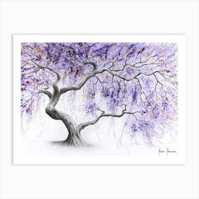 Purple Prosperity Tree Art Print