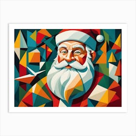 Beautiful Abstract Santa Claus Art Print