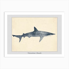 Thresher Shark Silhouette 2 Poster Art Print