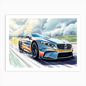 Bmw Gt Racing Car Art Print