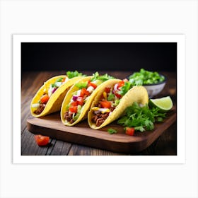 Tacos On A Wooden Board 2 Art Print
