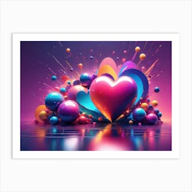 Colorful Heart Creative 23 Art Print