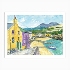 Cottages On The Beach Art Print