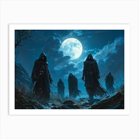 The Rising Undead In The Full Moon (15) Art Print