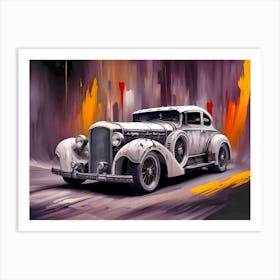 Vintage Car Painting 1 Art Print