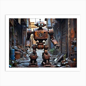 Rusted Robot Art Print