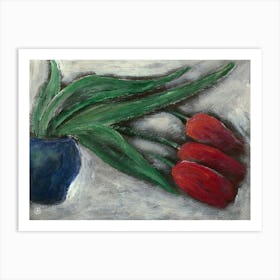 Withered Tulips Art Print