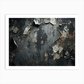 Abstract Background Composed Of Aged Weathered Wallpaper With A Retro Horror Vintage Aesthetic Fea (1) Art Print