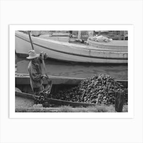 Untitled Photo, Possibly Related To Unloading Oysters From Fisherman S Boat, Olga, Louisiana By Russell Lee Art Print