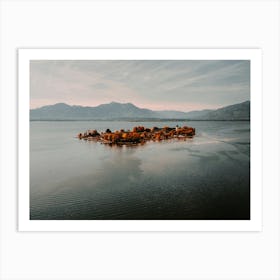 Island In The Middle Of The Lake | Fraueninsel Chiemsee (orange) Art Print