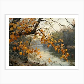 Autumn On The River Art Print