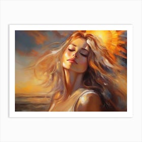 Woman In The Sun 17 Art Print