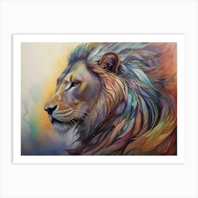 Lion painting Art Print