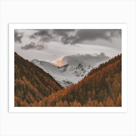 Autumn Mountain Range Art Print