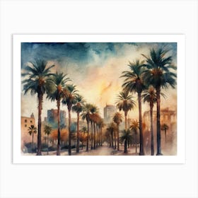 Palm Trees In Los Angeles Affiche