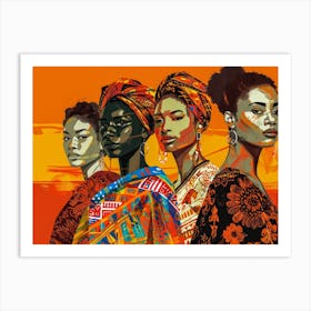 Three African Women 1 Art Print